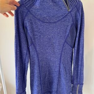 Blue Long Sleeve Athletic Top